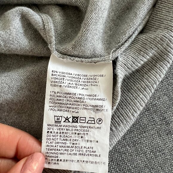 2/$20🛍OVS Light Grey Turtleneck Sweater Jumper - Picture 11 of 12